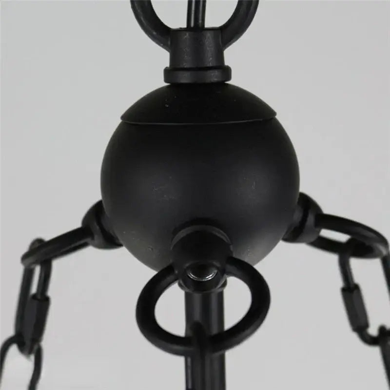 Black matte metal pendant light with spherical body and chain links decorbites glass bucket pendant for dining room