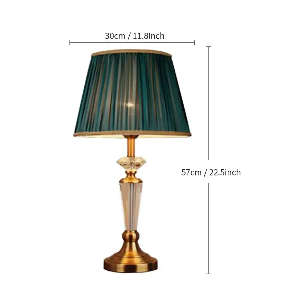 Elegant retro emerald green crystal floor lamp with deep teal pleated fabric shade for stylish living room decorbites crystal floor use