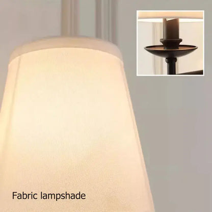 Cream-colored textured fabric lampshade with subtle sheen for retro european bronze iron wall lamp decorbites iron wall lamp
