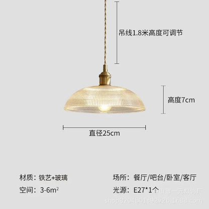 Retro Floral Glass Pendant Light - Decorbites
