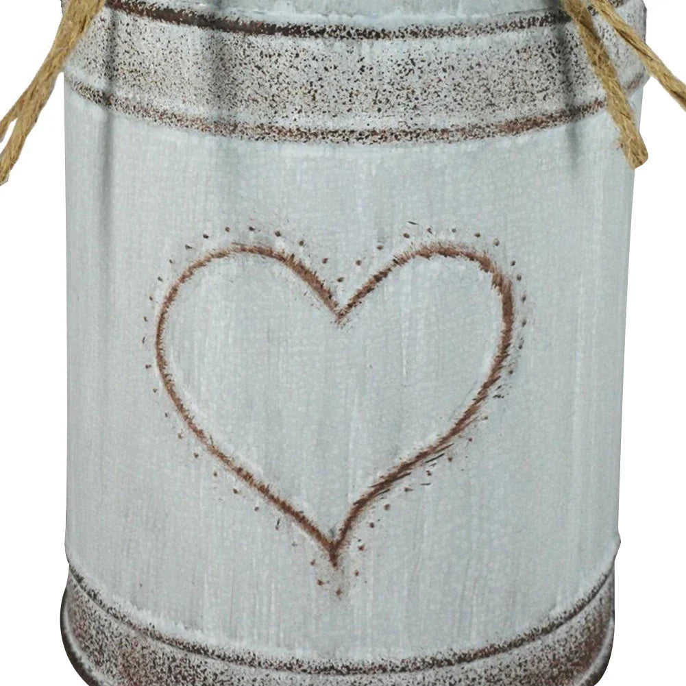 Retro Floral Metal Vase Holder - Wedding Garden Style - Vase