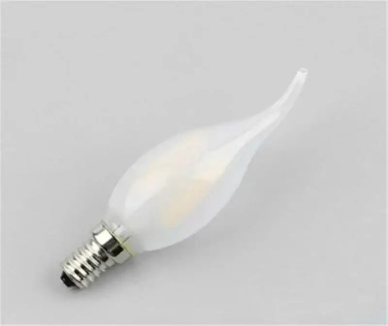Frosted e14 led candle bulb with a metallic screw base from decorbites ideal for dining room chandeliers
