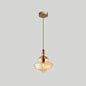 Retro Glass Pendant Light for Restaurants - Spool Shaped Head Design