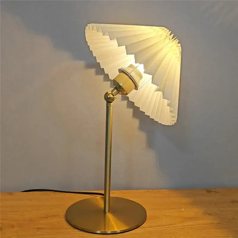 White fan-shaped paper lampshade with brass metal base adjustable angle floor lamp decorbites adjustable angle for reading