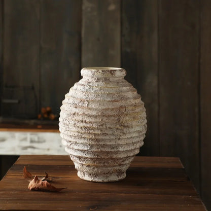 Retro Handmade Clay Vase 21.5CM Home Decor - Vase