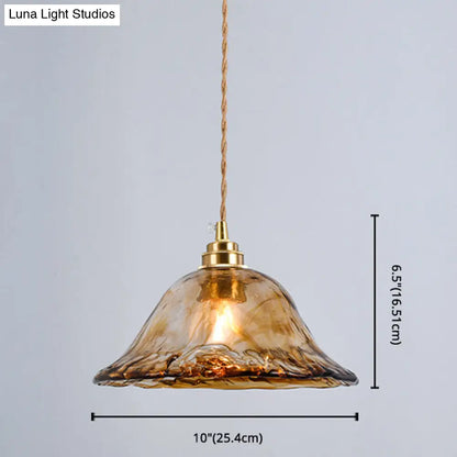 Retro Industrial Amber Alabaster Glass Pendant Lamp - Elegant Lighting for Living Room