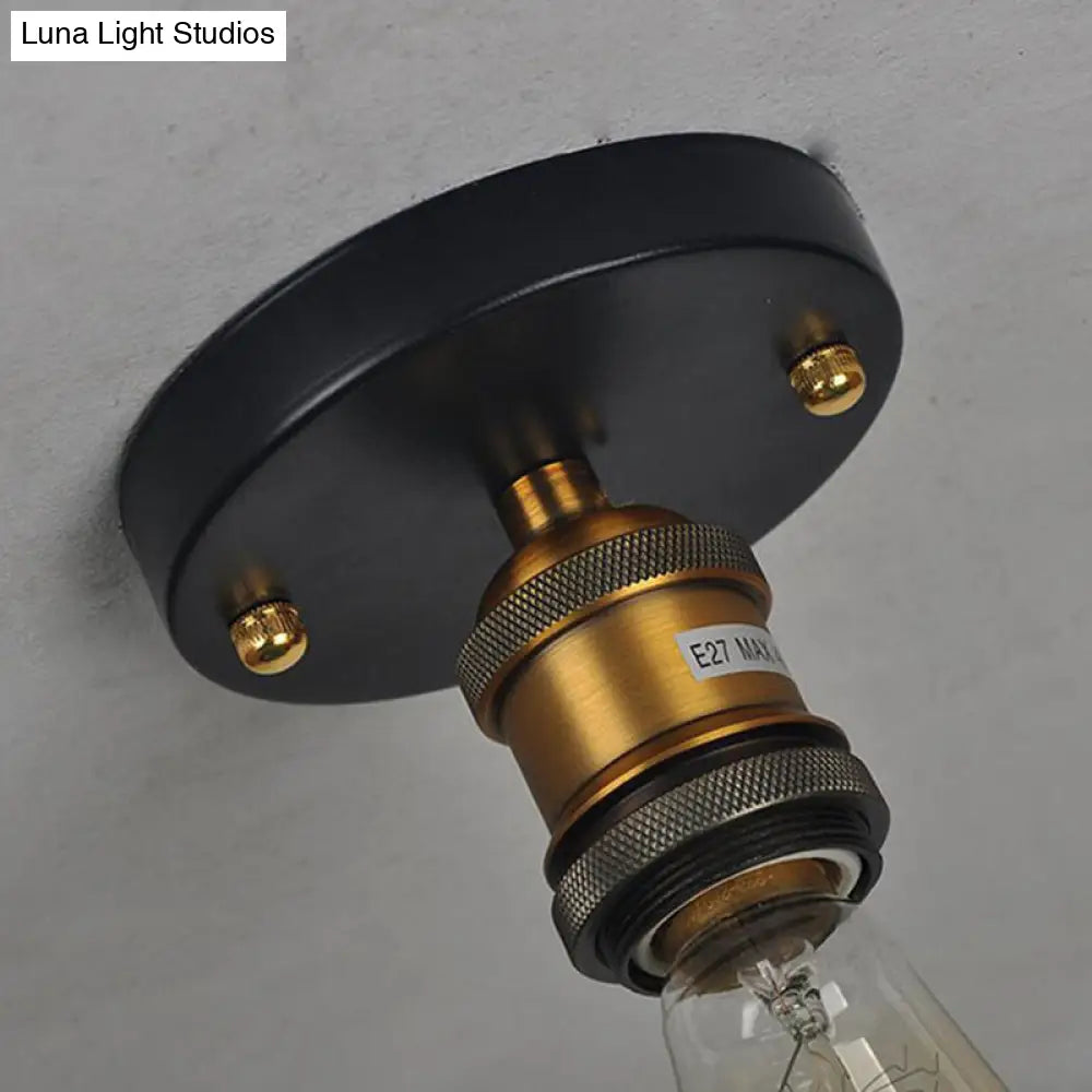 DecorBites™ DecorBites™ Retro Industrial Glass Ceiling Light with Aluminum Base - Perfect for Hallways, Dining Rooms, and Bedrooms