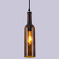 Retro Industrial Glass Pendant Lamp for Restaurants - 1 Light Bottle Shape Hanging Lamp