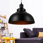 Retro Industrial Metal Ceiling Pendant with Black Finish Bowl Shade - Stylish Suspension Light for Living Room