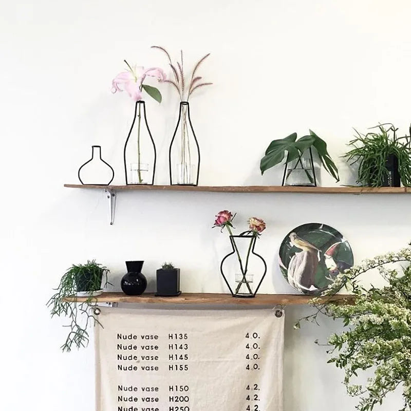 Retro Iron Flower Vase for Home and Garden - Vase