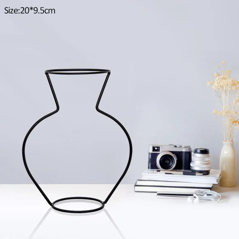 Retro Iron Flower Vase for Home and Garden - A02 - Vase