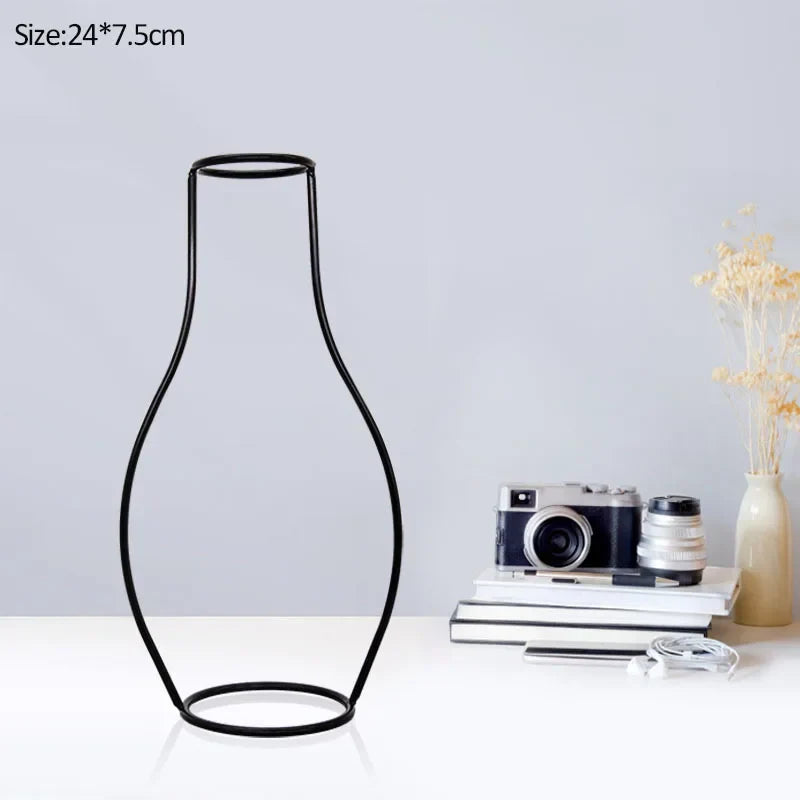 Retro Iron Flower Vase for Home and Garden - A04 - Vase
