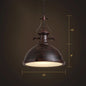 Retro Metal Pendant Light with Frosted Glass Diffuser - Bowl Restaurant Design