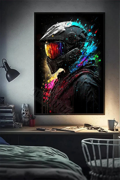 Retro Monkey Gaming Room Wall Art Poster - 01 / 20x30