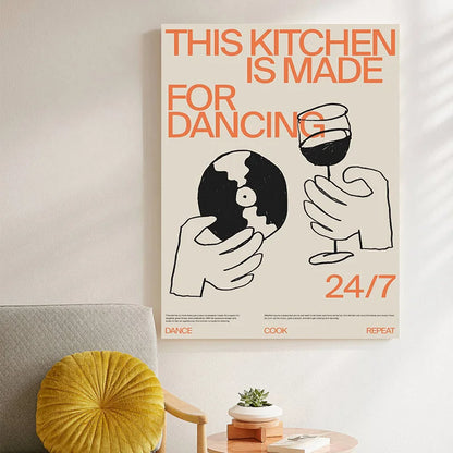 Retro Record Player Canvas Wall Art - Posters