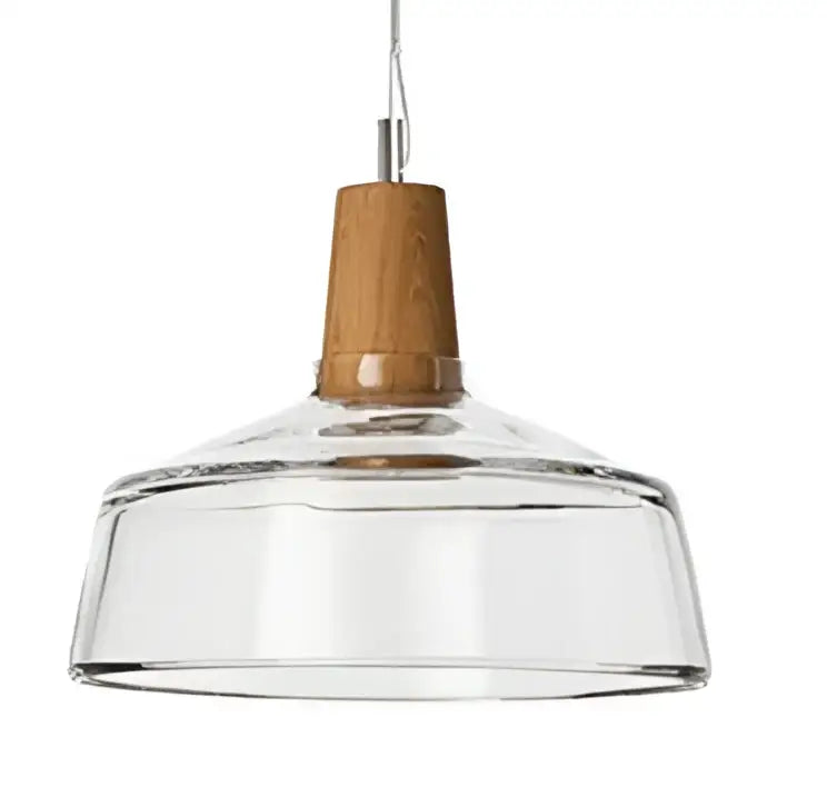 Clear glass pendant light with wooden top cap from retro smoked glass lampshade pendant kitchen set of 3 decorbites glass lampshade