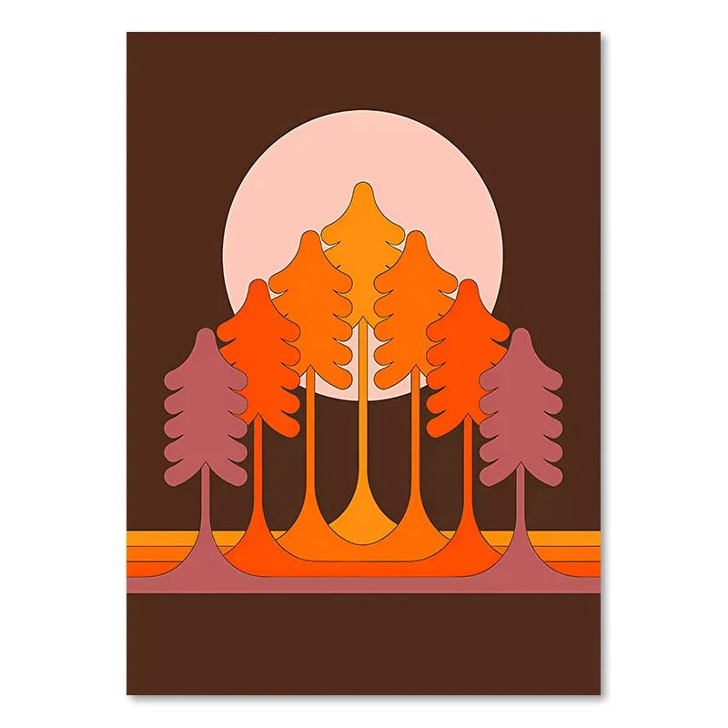 Retro Stripes Art Prints for Living Room - Posters
