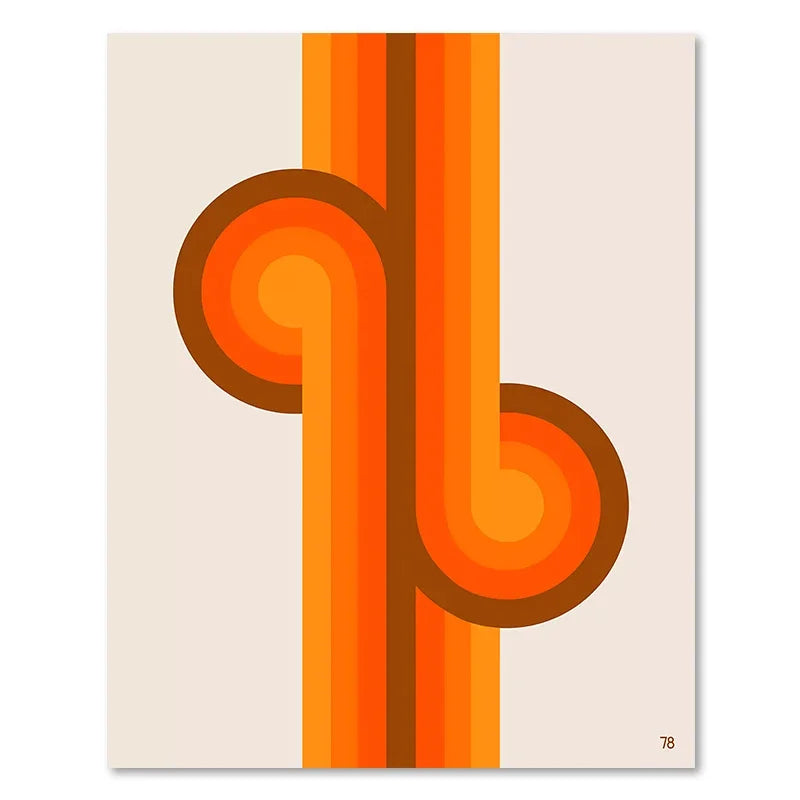 Retro Stripes Art Prints for Living Room - Posters