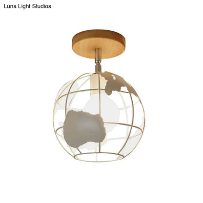 DecorBites™ DecorBites™ Retro Style Black/White Ceiling Light with Rotatable Semi Flush Mount