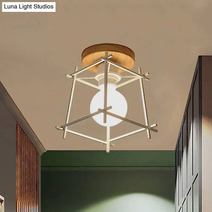 DecorBites™ DecorBites™ Retro Style Black/White Ceiling Light with Rotatable Semi Flush Mount