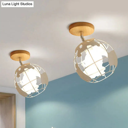 DecorBites™ DecorBites™ Retro Style Black/White Ceiling Light with Rotatable Semi Flush Mount