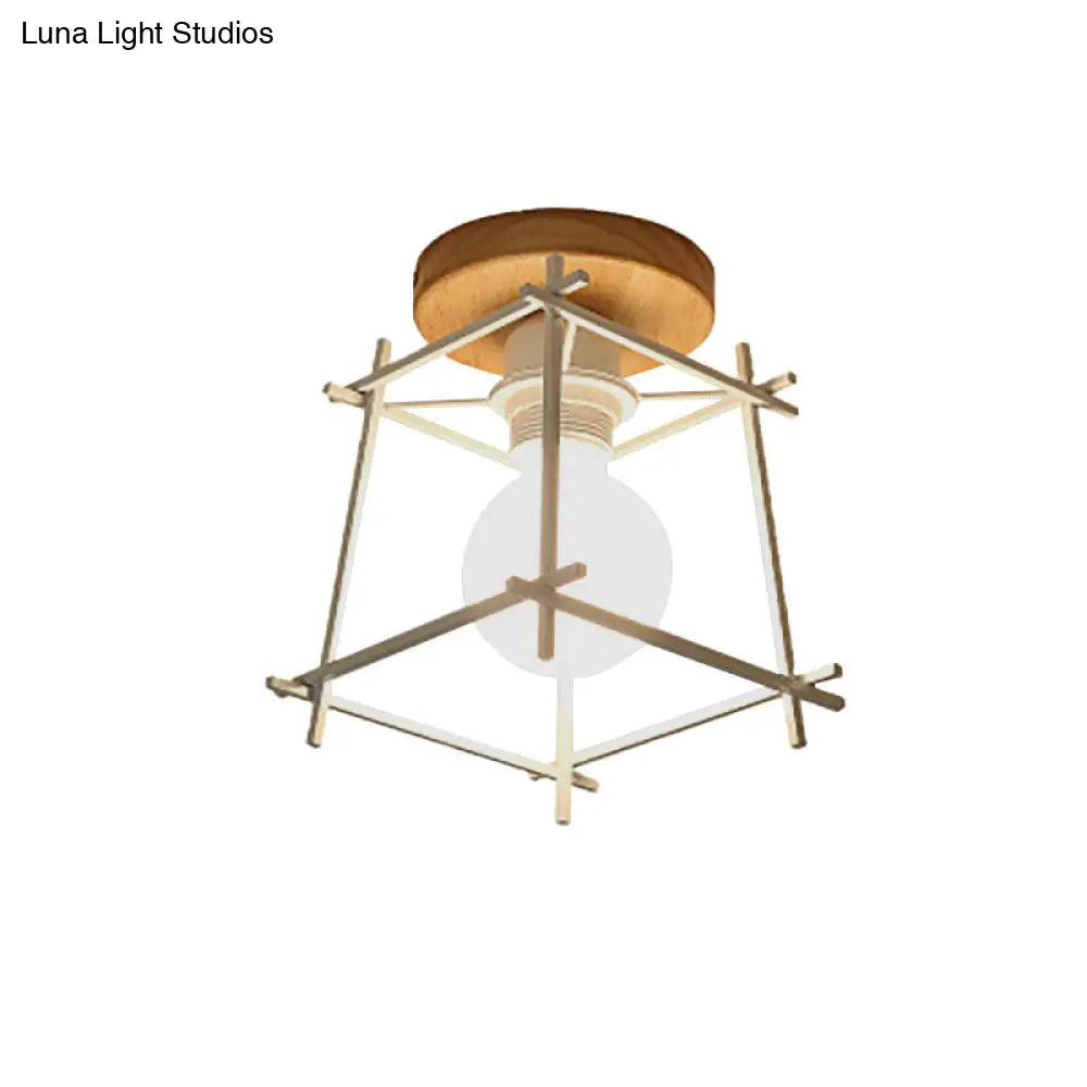 DecorBites™ DecorBites™ Retro Style Black/White Ceiling Light with Rotatable Semi Flush Mount