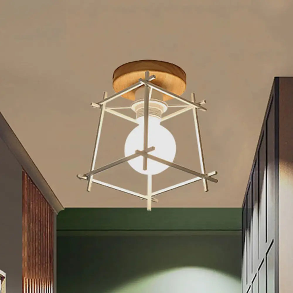 DecorBites™ DecorBites™ Retro Style Black/White Ceiling Light with Rotatable Semi Flush Mount