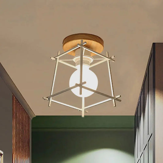 DecorBites™ DecorBites™ Retro Style Black/White Ceiling Light with Rotatable Semi Flush Mount