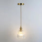 Retro Style Glass Pendant Ceiling Light - Gold Shaded Suspension Lighting for Restaurants