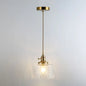 Retro Style Glass Pendant Ceiling Light - Gold Shaded Suspension Lighting for Restaurants