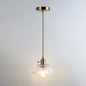 Retro Style Glass Pendant Ceiling Light - Gold Shaded Suspension Lighting for Restaurants