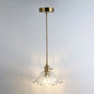 Retro Style Glass Pendant Ceiling Light - Gold Shaded Suspension Lighting for Restaurants