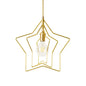 Retro Style Gold Iron Suspension Pendant Ceiling Light - Star Frame Design, Ideal for Restaurants