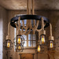 Retro-Style Grenade Ceiling Light with Black Hemp Rope for Restaurants