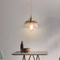 Retro Style Hanging Light with Floral Textured Glass Pendant - Perfect for Dining Room