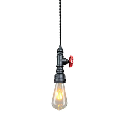 Retro Style Iron Water Valve Pendant Light Fixture with 1 Bulb- Perfect for Bars