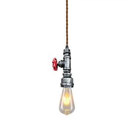 Retro Style Iron Water Valve Pendant Light Fixture with 1 Bulb- Perfect for Bars