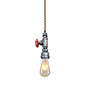 Retro Style Iron Water Valve Pendant Light Fixture with 1 Bulb- Perfect for Bars