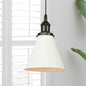 Retro Style Metal Pendant Light with Black/Chrome/Rust Finish - Ideal for Kitchen - 1 Bulb Hanging Ceiling Lighting