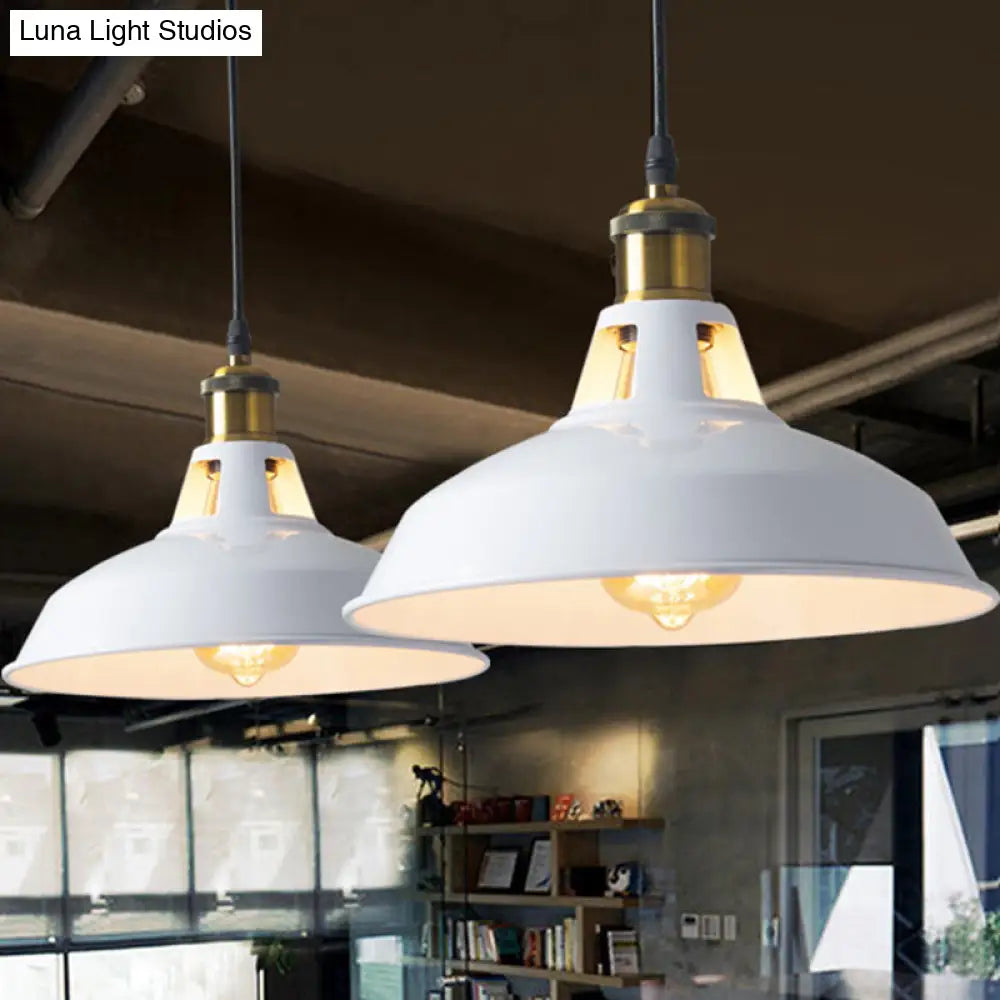 Retro Style Metallic Pot Lid Pendant Ceiling Light for Restaurants