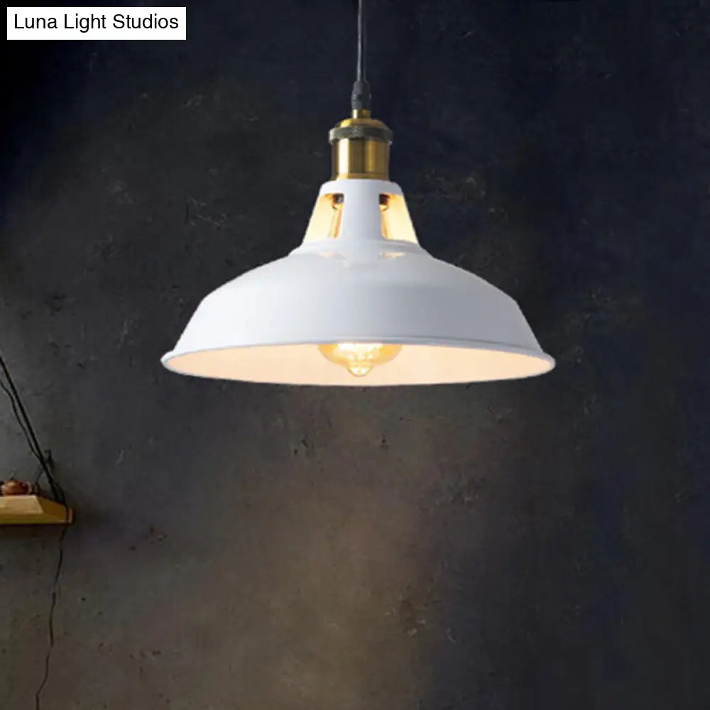 Retro Style Metallic Pot Lid Pendant Ceiling Light for Restaurants