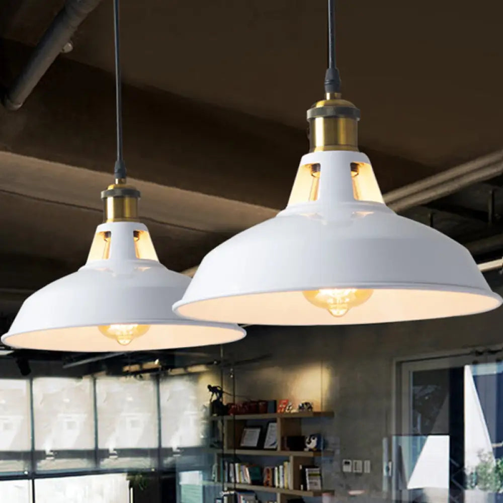 Retro Style Metallic Pot Lid Pendant Ceiling Light for Restaurants