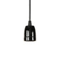 Retro Style Mini Hanging Pendant Light - Adjustable Cord, Black/Red Ceramic Ceiling Fixture