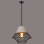 Retro Urban Wire Cage Pendant Light with Cement Top - Restaurant Hanging Lamp