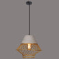 Retro Urban Wire Cage Pendant Light with Cement Top - Restaurant Hanging Lamp