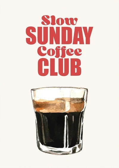 Retro Vintage Espresso Wall Art Canvas Print - 21 / 30x42cm No Frame - Posters
