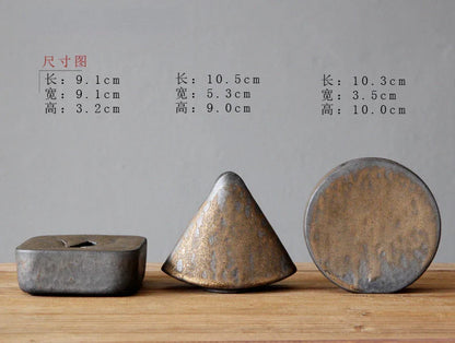 Retro Zen Flower Pottery Vase Ornaments - Vase