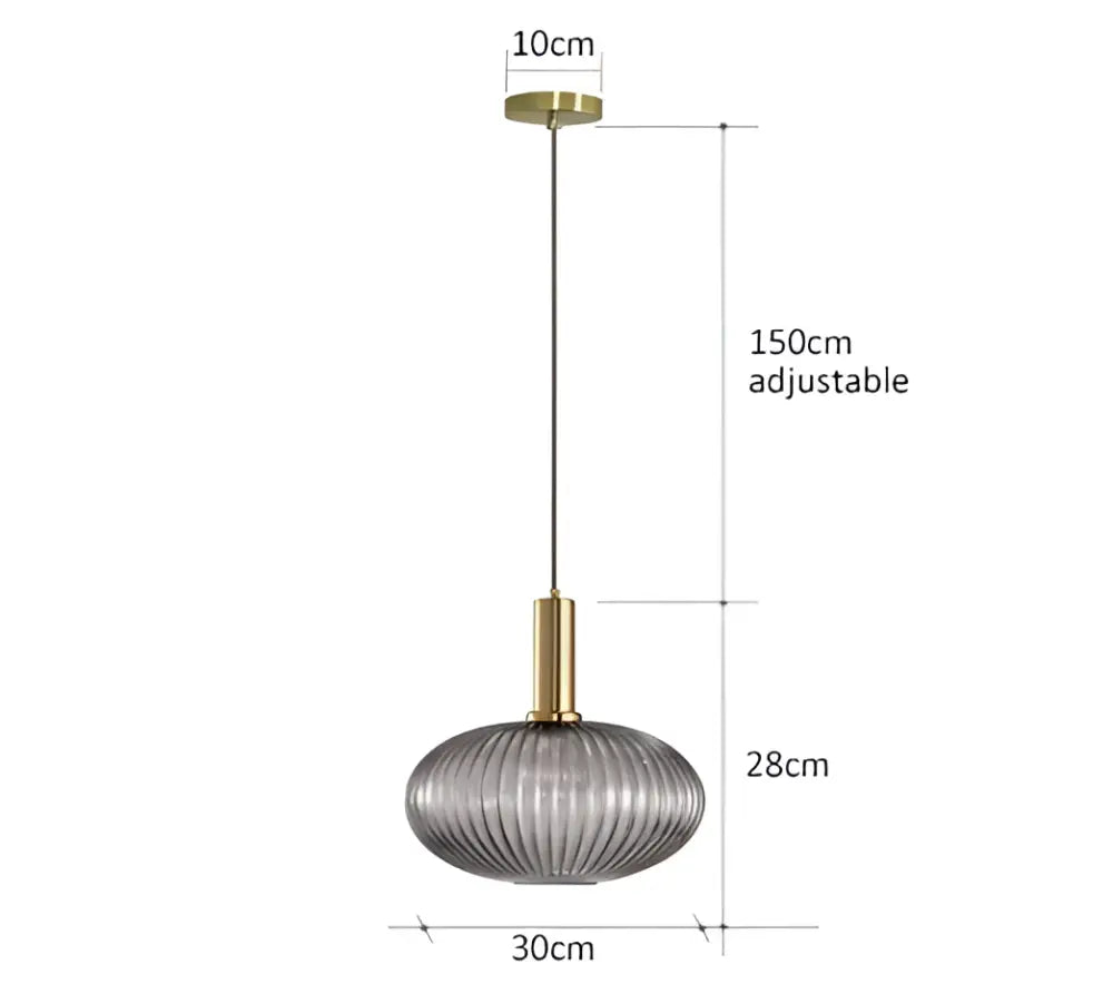 Modern pendant lights with frosted gray ribbed glass shade and brass finish for dining room decorbites colorful glass