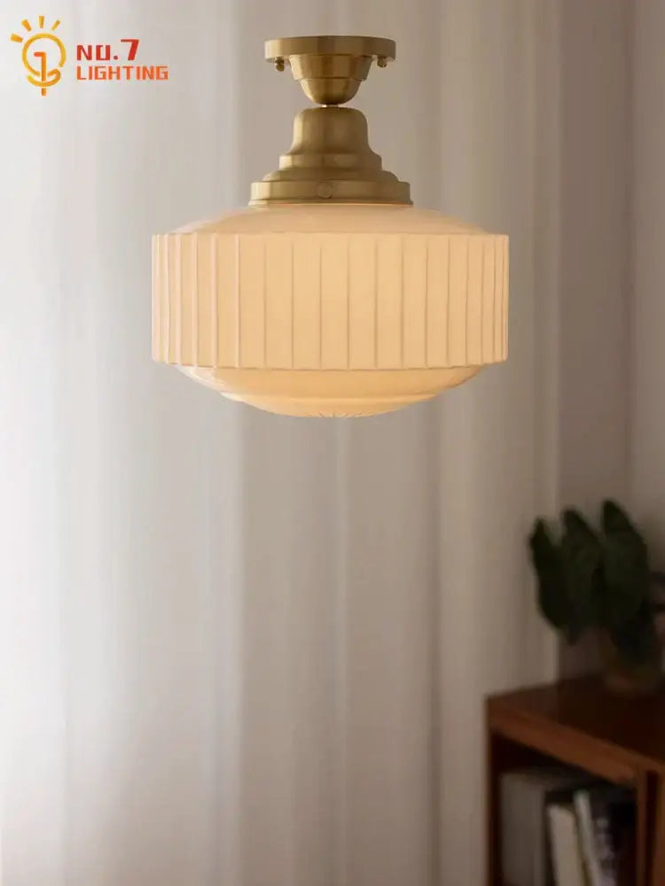 Brass glass pendant light with a cream ribbed glass shade ideal for dining room decorbites brass glass pendant