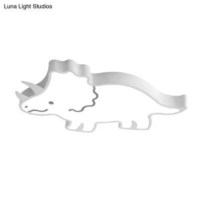 DecorBites™ DecorBites™ Roaring Fun: Dinosaur Design LED Flush Pendant Light for Kids' Rooms